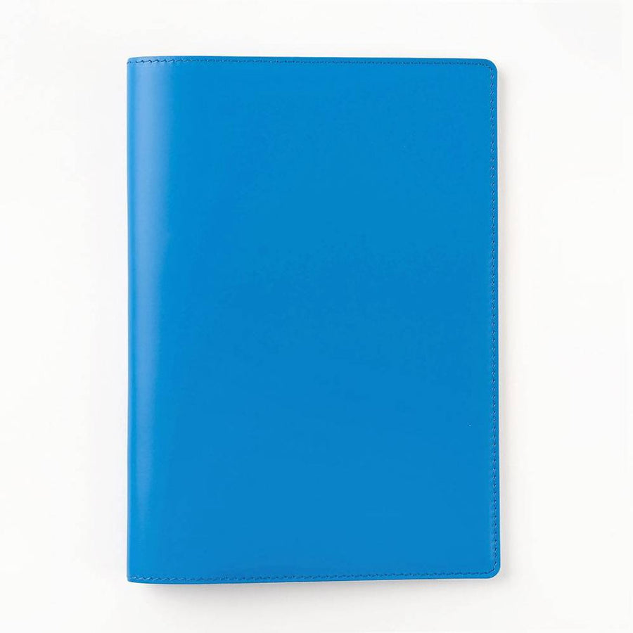 Paper Source Blue Leather Refillable A5 Journal Cover