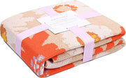 Bold Floral Knitted Throw Blanket