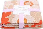 Bold Floral Knitted Throw Blanket