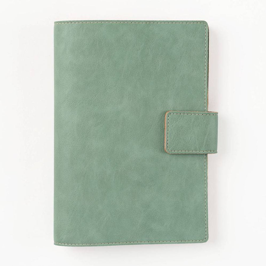 Paper Source Sage Green A5 Leather Journal Cover with Clasp