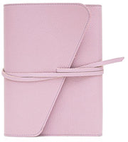 Lilac Grain Leather Journal with Tie Wraps