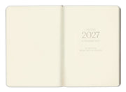 2026-2027 Paper Source Gray Lilac Leather 18-Month Monthly Pocket Planner