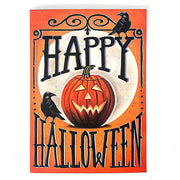 Pumpkin And Crows Halloween Card